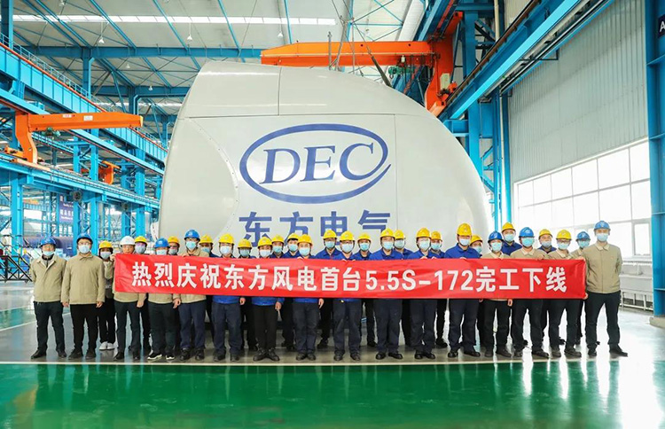 開啟“6MW時代”！國內陸上單機容量最大風電機組下線